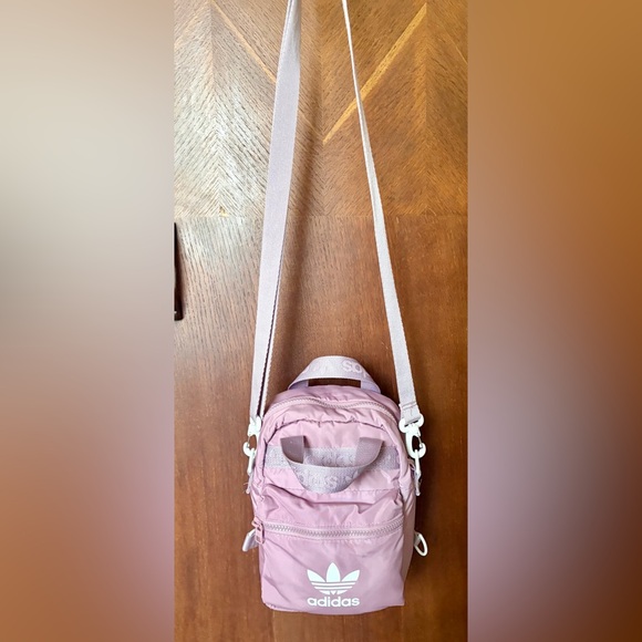 adidas Handbags - adidas micro backpack in light purple/white